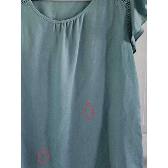 #109 Haute Monde Womens top, moss green, sz XL - Picture 2 of 4